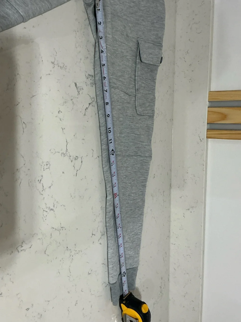 Ring of Fire Men's Light Gray Cargo Jogger Sweatpants